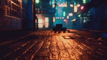 bokeh s'allume dans la rue de nuit en asie video
