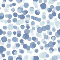 Simple blue pebble seamless pattern on white background. Chaotic stones backdrop. vector