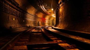 dark old abandoned metro subway tunnel video