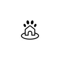 plantilla de vector de diseño de logotipo de casa de mascotas