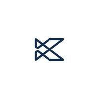 Simple Abstract Letter K Monogram Logo Design vector