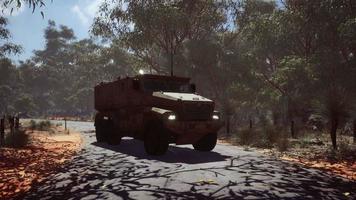 convoy armored vehicle on the road video