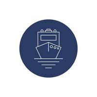 summer travel ship icon vector