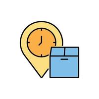 product delivery location pin icon vector