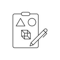 icono de diseño y tablero de dibujo vector