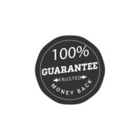 100 percent money back guaranteed badge, money back guarantee sign