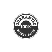 100 percent money back guaranteed badge, money back guarantee sign vector