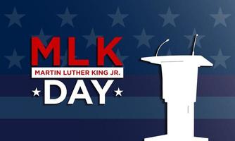 Martin Luther King Jr. Day Background. Banner, Poster, Greeting Card. vector