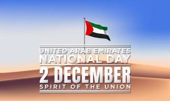 United Arab Emirates National Day Background Design. vector