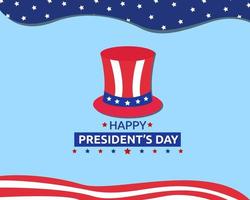 Illustration vector design of happy president's day background