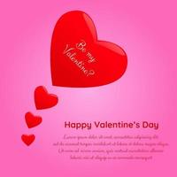 Illustration vector design of valentine's day background