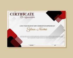 Illustration vector design of certificate template for achieving, appreciation, attending.