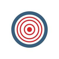 Target icon. Darts target symbol. Aim button. Flat vector concept illustration