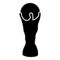 icono de copa de fútbol ilustración de color negro estilo plano imagen simple vector