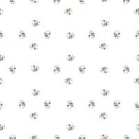 Small flowers and leaf seamless pattern. Floral endless ornament. Simple botanical backdrop. vector