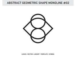 Tile Design Abstract Geometric Shape Monoline Vector Free