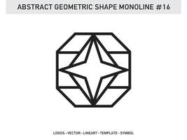 Lineart Monoline Geometric Decorative Design Element Free vector
