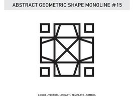 monoline lineart patrón de forma abstracta geométrica sin costura gratis vector