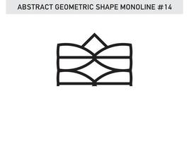 Lineart Monoline Abstract Geometric Shape Tile Design Free vector