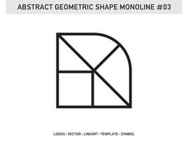 Tile Design Abstract Geometric Shape Monoline Vector Free