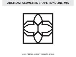 monoline forma geométrica lineart diseño abstracto azulejo gratis vector