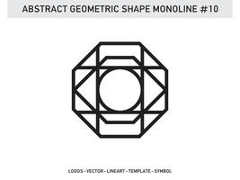 Monoline Geometric Shape Lineart Abstract Design Tile Free vector