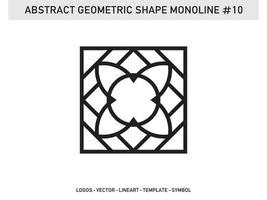Monoline Geometric Outline Shape Lineart Design Tile Pattern Seamless Free vector