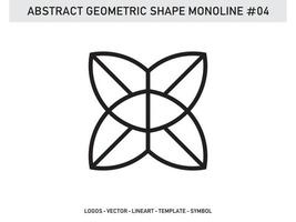 Tile Design Abstract Geometric Shape Monoline Vector Free