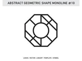 monoline forma geométrica lineart diseño abstracto azulejo gratis vector