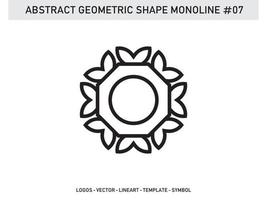 Geometric Monoline Shape Tile Design Abstract Decorative Vector Free