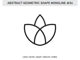 Tile Design Abstract Geometric Shape Monoline Vector Free