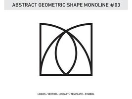 Tile Design Abstract Geometric Shape Monoline Vector Free