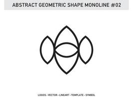 Tile Design Abstract Geometric Shape Monoline Vector Free