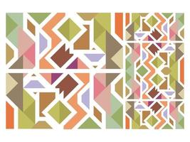 Seamless Pattern Colorful Geometric Abstract Shape Free Vector