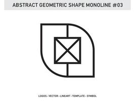 Tile Design Abstract Geometric Shape Monoline Vector Free