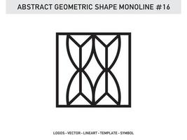 Lineart Monoline Geometric Decorative Design Element Free vector