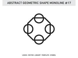 diseño de mosaico lineal de forma geométrica monolínea moderna vector