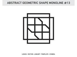 monoline lineart patrón de forma abstracta geométrica sin costura gratis vector