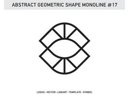 Modern Monoline Gemetric Shape Lineart Tile Design vector