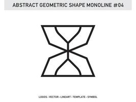 Tile Design Abstract Geometric Shape Monoline Vector Free