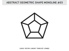 Tile Design Abstract Geometric Shape Monoline Vector Free