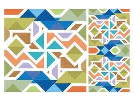 Seamless Pattern Colorful Geometric Abstract Shape Free Vector