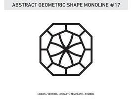 diseño de mosaico lineal de forma geométrica monolínea moderna vector