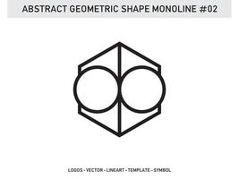 Tile Design Abstract Geometric Shape Monoline Vector Free