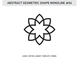 Tile Design Abstract Geometric Shape Monoline Vector Free