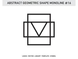 Lineart Monoline Geometric Decorative Design Element Free vector