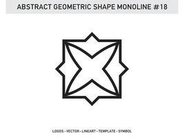 Modern Monoline Gemetric Shape Lineart Tile Design vector