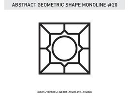 ornamento monoline geométrico elemento símbolo azulejo gratis vector