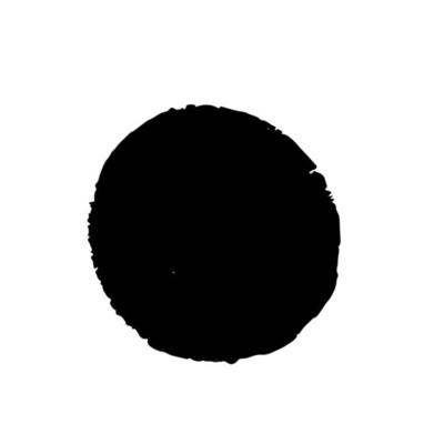 Ink circle. Black grunge hand drawn ink circle for banner design.