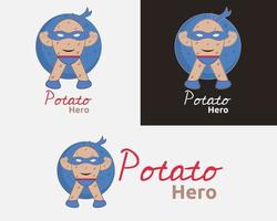 Illustration vector design of potato hero logo template design for your business or company